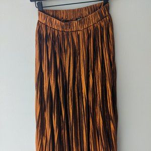 Pleated Nasty Gal Metallic Skirt